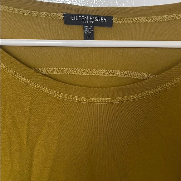 Eileen‎ Fisher Women’s Petite Petite Mustard Viscose Long Sleeve Lightweight Top - Picture 2 of 5